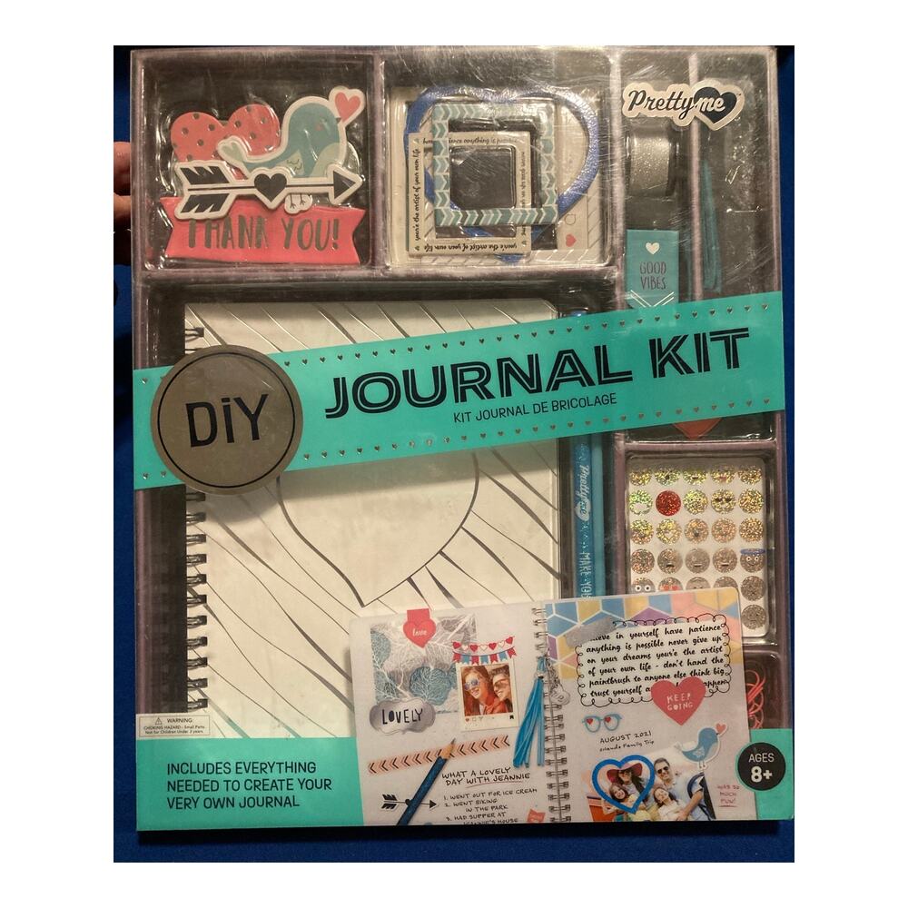 Pretty Me DIY Daily Journal Kit Art Personalize Set Decorative Charms New!